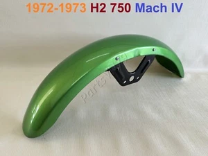 1972-1973 Kawasaki Triple H2 750 Mach IV Front Fender. H2750 H2A 750cc Mud Guard - Foto 1 di 11
