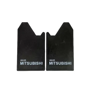 USO PARA MITSUBISHI 4X4 4X4 TODOTERRENO ALETAS DE BARRO PROTECTORES CONTRA SALPICADURAS CAMIÓN GOMA NEGRA - Imagen 1 de 9