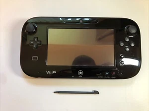 Nintendo Wii U Repuesto Negro Gamepad y Stylus WUP-010 (EE. UU.) Probado Funcionando - Imagen 1 de 12