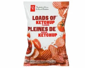 3 Bag President's Choice LOADS OF KETCHUP Rippled Chips 200g Each -Canada FRESH! - Picture 1 of 1
