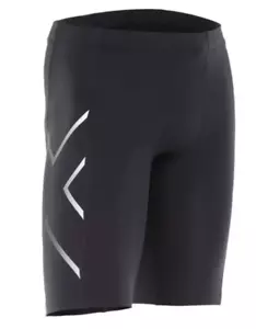 2XU Mens Core Compression Shorts Black/Silver Multisport Large MA3851b BNIB - Picture 1 of 5