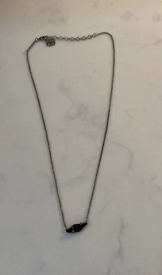 Collar Kendra Scott Bridgette Drusy Negro Metálico Foto 1 de 3