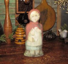 Primitive Antique Vtg Toy Style Arnold Print Works Little Red Riding Hood Repro