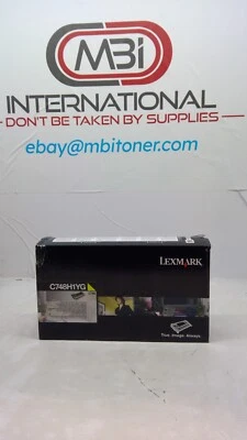 Cartucho de tóner amarillo de alto rendimiento GENUINO Lexmark C748H1YG para usar con C748 Foto 1 de 4
