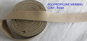 25mm (1" ) BEIGE COLOR Polypropylene webbing strapping bags straps weave camping - Picture 1 of 1