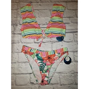 Neu mit Etikett Decree Damengröße XLarge 2-teiliger Bikini Badeanzug Scrunch Po Unterteil - Bild 1 von 6