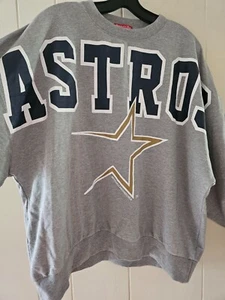 Women's Houston Astros Mitchell & Ness Sweater Sz 2XL Gray - Picture 1 of 5