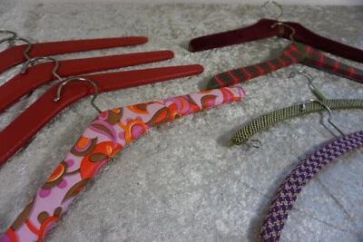 8 Bügel Kleiderbügel Holz Elegant 1950er 1960er Retro Vintage - Bild 1 von 4