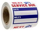 Oil Change Service Reminder Stickers / 100 Red Clear Blue Next 100 Service Due
