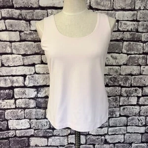Chico's Pale Pink Scoop Neck Tank Size M Nylon & Spandex - Picture 1 of 8