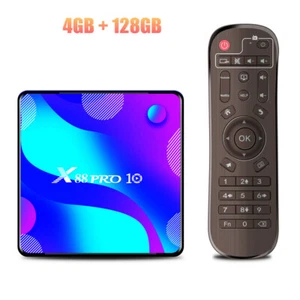 RK3318 X88 PRO 10 Android 10.0 Smart TV Box 4G 128G Wifi 4K H.265 Media player - Picture 1 of 20