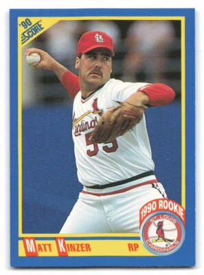 Matt Kinzer 1990 Score BASEBALL #628 St. Louis Cardinals - Image 1 of 2