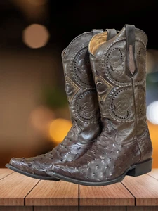 Sniped toe Ostrich (Maple- 12 US)- Western Boots made by Cuadra Boots - Picture 1 of 10