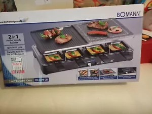 Bomann2in 1 Raclette GrillNEU.OVP.1400 Watt.Für 8 Pers.Naturstein Spart Energie - Bild 1 von 1
