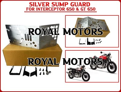 "Protector de sumidero, plateado" apto para Royal Enfield Interceptor 650 y GT 650 Foto 1 de 4
