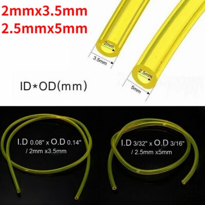 2x Petrol Fuel Gas Pipe Line Hose For Strimmers Trimmer Chain Saw Brushcutter - Image 1 of 4