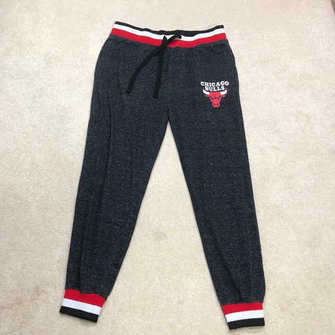 Chicago Bulls Jogger Pants Mens Medium Black Cover
