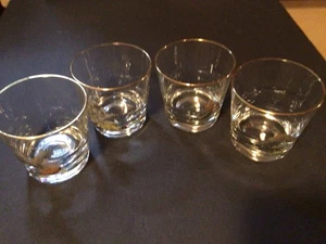 Set 4 bicchieri da whisky Ned Smith Wild Game Ducks bordo oro vecchio stile - Foto 1 di 6