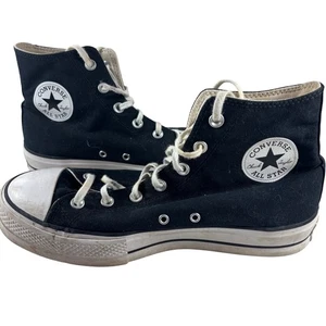 Scarpe da donna Converse Chuck Taylor All Star alte nere in tela taglia 11 - Foto 1 di 9
