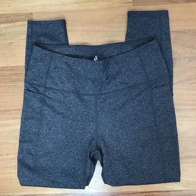 Sketchers Women’s Gray Yoga Workout Leggings Pants With Side Pockets Size Large - Image 1 of 4