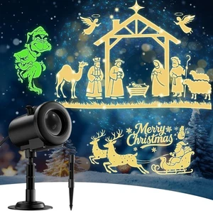 Luces Proyector Navidad 12 en 1 Exterior Interior - Belén Dinámico 3D/Santa... - Imagen 1 de 6