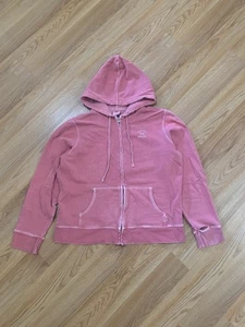 Sz L- Vintage Old Navy Garment Dyed Hoodie Sweatshirt Pink Faded Distressed Y2K - Picture 1 of 19