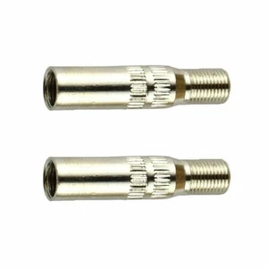Chrome Finished Tire Valve Cap Extensions for Auto and Motorcycle 2 Count - Picture 1 of 7