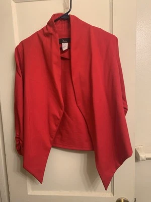 Blazer informal rojo camión de bomberos usado para mujer talla L Foto 1 de 3