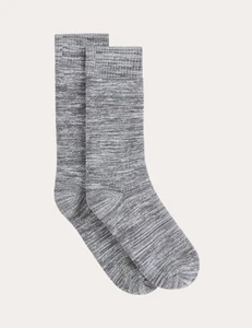Boody Organic Bamboo Unisex Crew Boot Socks - 3 Pairs - Grey Marl - Size Medium - Picture 1 of 3