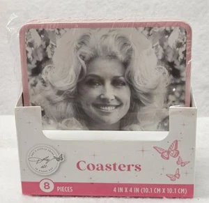 Dolly Parton Doppelseitig 4" X 4" Mehrfarbig Karton Untersetzer, 8 Stück/Neu - Bild 1 von 17