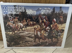 Puzzle 5000 pezzi festa di guerra Harry Schaare vintage 1997 sacchetto sigillato F.X. Schmid - Foto 1 di 3