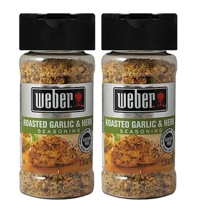 Weber Grill All Natural Roasted Garlic & Herb Seasoning 2 Pack - Picture 1 of 2
