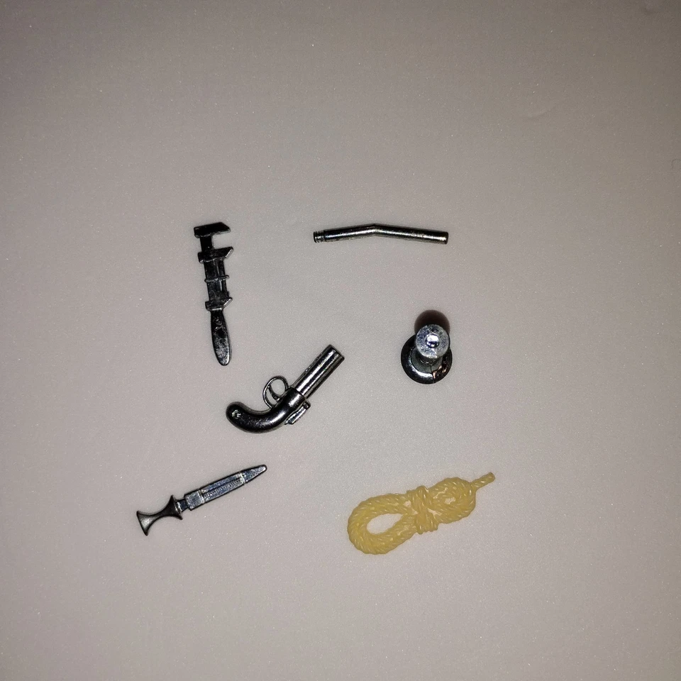 Vintage 1998 Clue Weapons Replacement Pieces Part 6 Pieces Complete  - Image 1 of 1