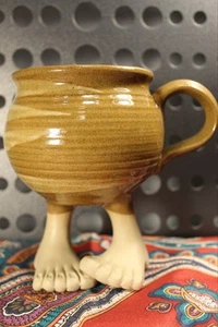 Coffee Mug Muddy Waters Stoneware Pottery With Legs 1987 Vintage | Barefoot - Picture 1 of 6