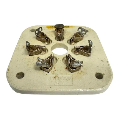 122-247-200 Johnson 7 Pin Porcelain Tube Socket Used Foto 1 de 2