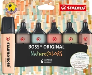 Textmarker - STABILO BOSS ORIGINAL NatureCOLORS - 6er Pack - beige, warmgra ... - Bild 1 von 8