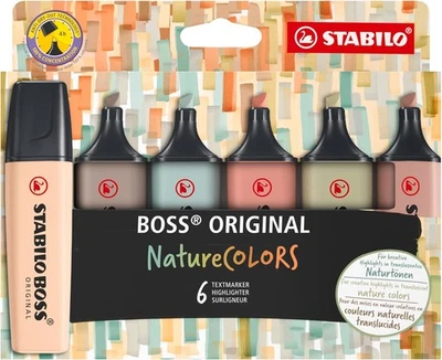 Textmarker - STABILO BOSS ORIGINAL NatureCOLORS - 6er Pack - beige, warmgra ... - Bild 1 von 4