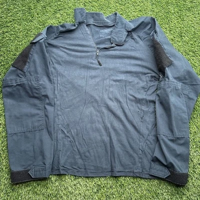 Camisa de combate Tru Spec masculina média M azul tática - Imagem 1 de 4