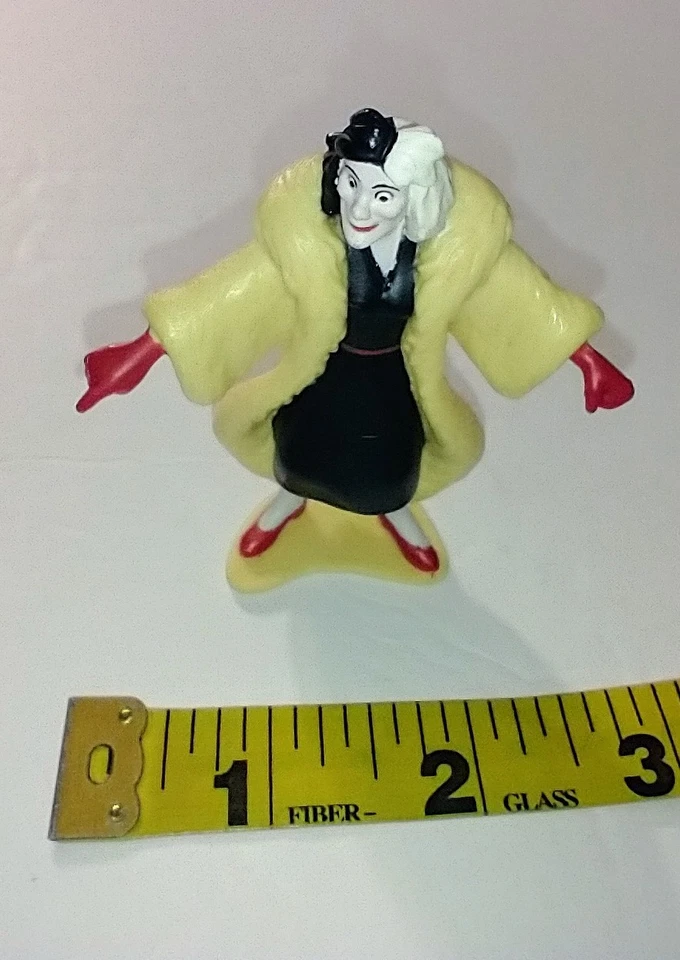 De colección Disney - 101 Dalmations - 3" Cruella de Vil - Plástico - USADO - Años 90 Foto 1 de 4