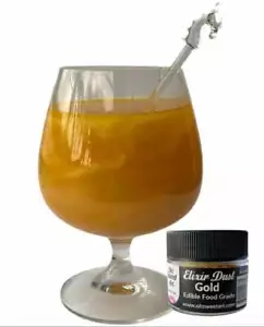 POLVO DE ELIXIR DORADO | Polvo de bebida comestible, frasco de 5 gramos | Grado alimenticio | bebidas de color - Imagen 1 de 9