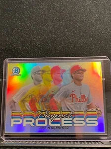 Justin Crawford 2023 Bowman Chrome Prospect Process - Phillies - Bild 1 von 2