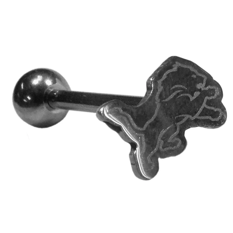 Anel de língua com barra de aço inoxidável (logotipo) futebol americano NFL Detroit Lions - Imagem 1 de 1