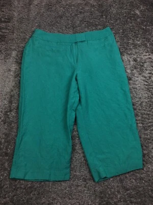 East 5th Capri Pants Womens Size 14 Blue Linen Blend Blue Straight Leg - Image 1 of 4