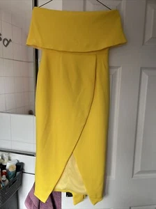 Lavish Alice gelb Bandau Kleid Größe UK 8 trägerlos Bleistift Reißverschluss - Bild 1 von 2