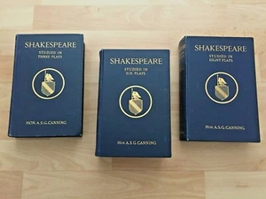 SHAKESPEARE Studied in 3, 6 & 8 Plays (3 Books) 1903, 1907 & 1908 - A. Canning - Imagen 1 de 8
