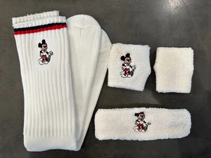 Vintage New Disney Mickey Athletic Sport Gift Set Socks Sweatband & Wristbands - Picture 1 of 6