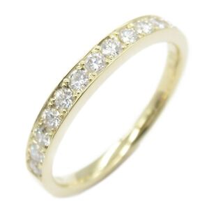 Vendome Aoyama Diamond Ring K18 Yellow Gold Clear Used US size #5.75