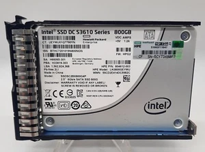 804625-B21 HPE 800GB SATA 6G MIXED USE SFF (2.5IN) SC SSD 805381-001 - Picture 1 of 3