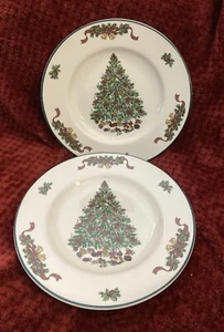 Vintage 2er Set Johnson Brothers Victorian Christmas 7 3/4" Salatteller - Bild 1 von 4