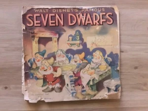 1938 Walt Disney’s Famous Seven Dwarfs Vintage Children’s Book Poor Condition - Picture 1 of 8